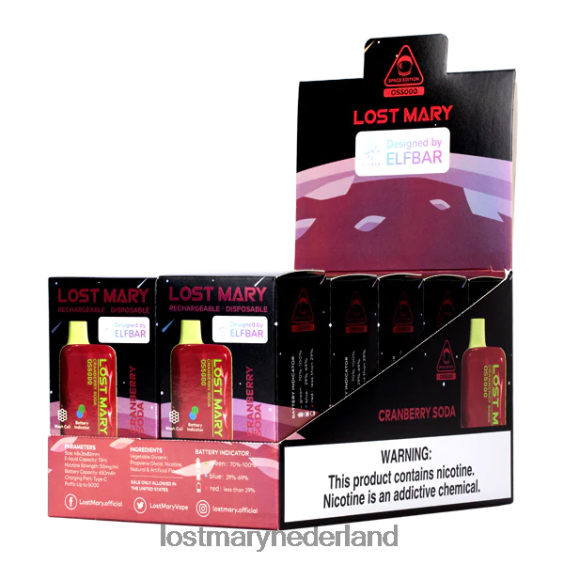 LOST MARY Nederland - maria os5000 verloren cranberry frisdrank 2684Z27