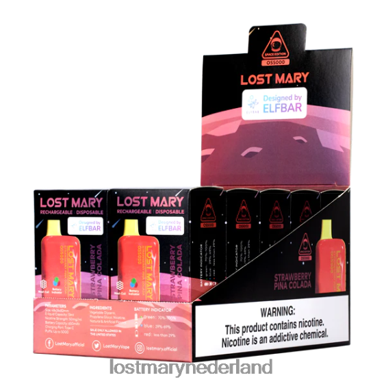 LOST MARY flavours - maria os5000 verloren Aardbei Pina Colada 2684Z70