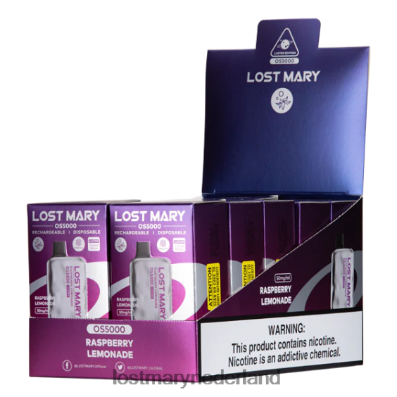 LOST MARY flavours - verloren mary os5000 glans frambozenlimonade 2684Z60