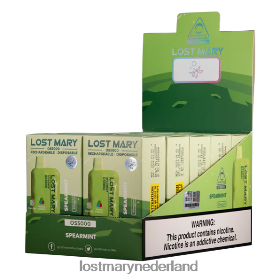 LOST MARY vape Nederland - maria os5000 verloren groene munt 2684Z62