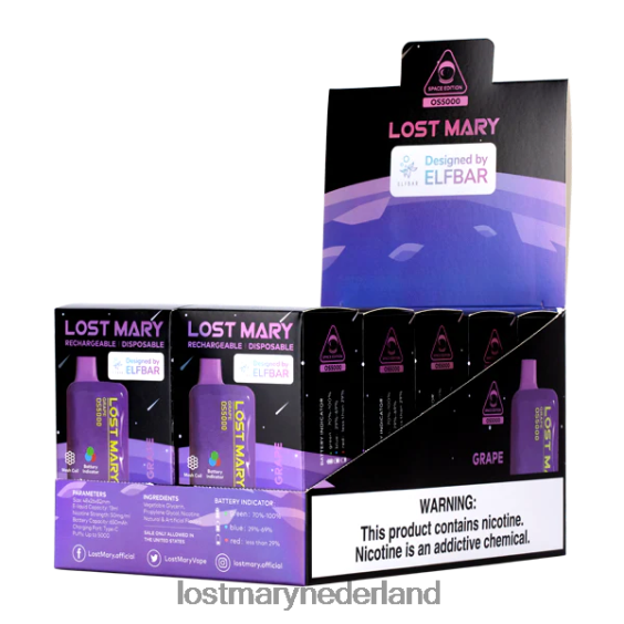 LOST MARY vape review - maria os5000 verloren druif 2684Z34