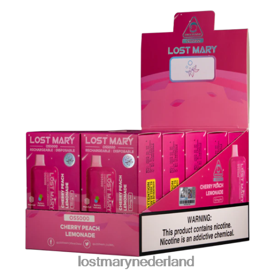 LOST MARY vape review - maria os5000 verloren kersen perzik limonade 2684Z24