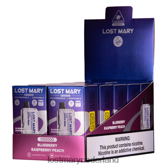 LOST MARY vape sale - verloren mary os5000 glans bosbes framboos perzik 2684Z19