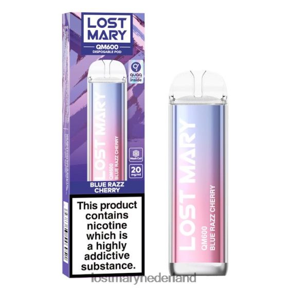 LOST MARY vapes bestellen - verloren mary qm600 wegwerpvape blauwe razz-kers 2684Z156